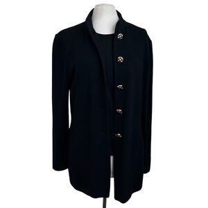 Vintage St. John Collection Black Santana Knit Blazer Size 12